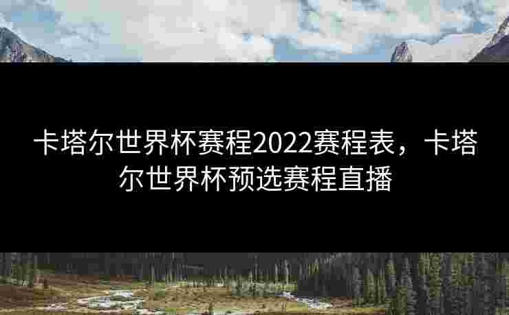 卡塔尔世界杯赛程2022赛程表，卡塔尔世界杯预选赛程直播